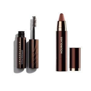 Brow perfecting gel and nude lipstick combo